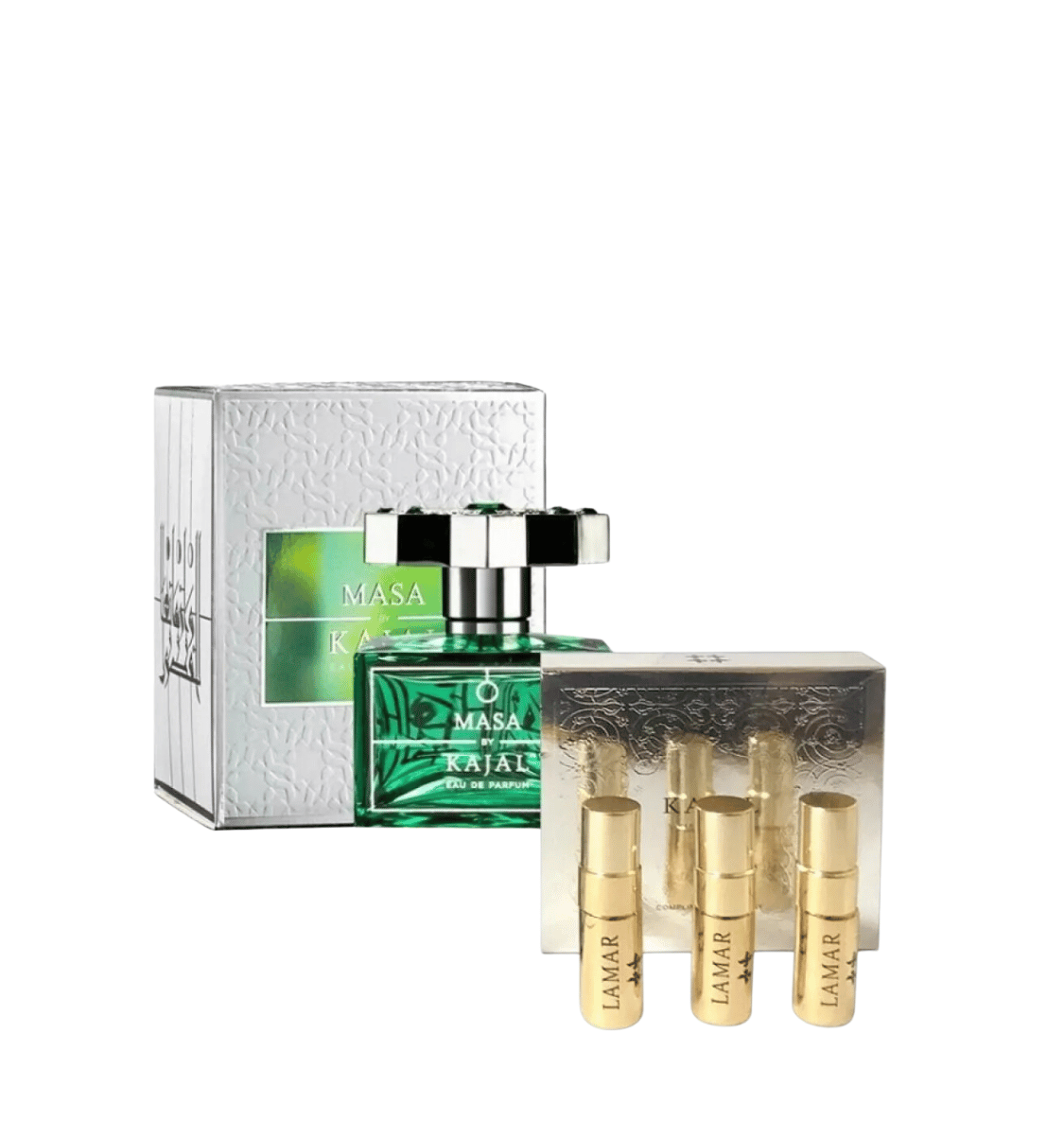 masa. kajal set KAJAL Masa Set EDP spray 100 ml + Eau de parfum spray 3x3 ml - Slika 1
