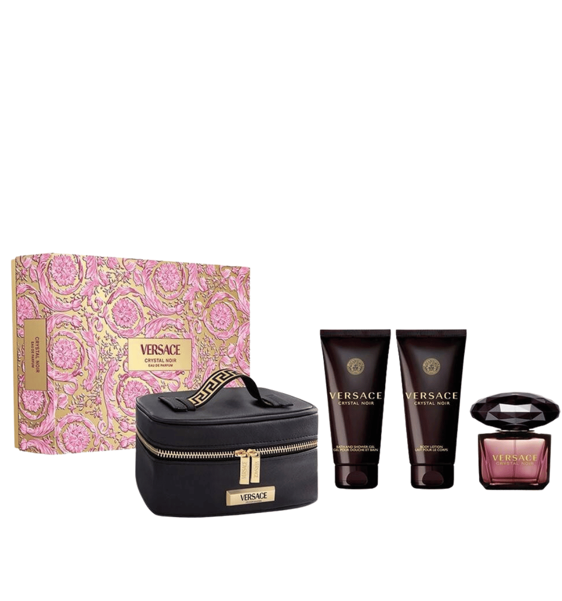 crystal noir set Versace Crystal Noir SET- EDP 90ml+Body lotion 100ml+SG 100m+ Neseser - Slika 1