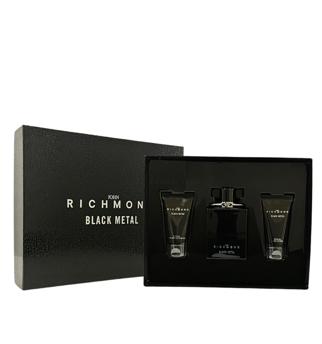black metal John Richmond Black Metal Set (edp100ml + body lotion 50ml + shower gel 50ml) - Slika 1
