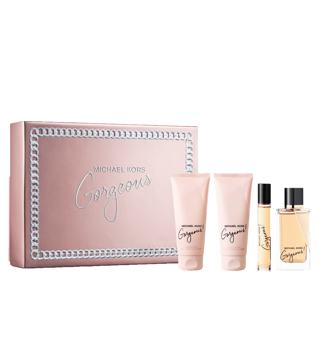 mk gorgeus set Michael Kors Gorgeous! EDP SET 100ml+ 5ml+ BL 100ml+ SG 100ml - Slika 1