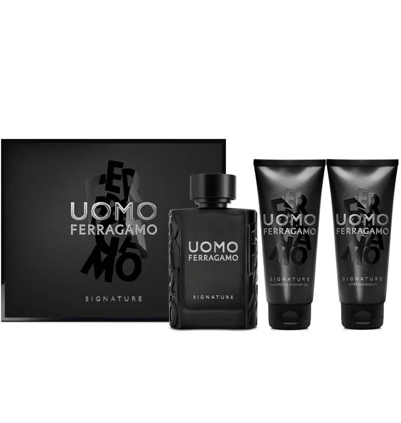 80 Salvatore Ferragamo Uomo Signature (M) Set - EDP 100ml + Shampoo & SG 100ml + ASB 100ml - Slika 1
